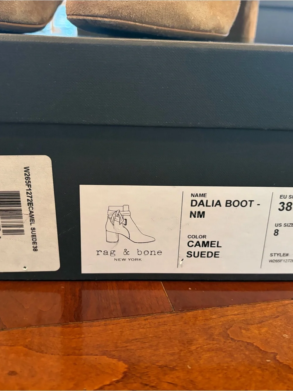 rag & bone Tan Suede Ankle Boots with Side Bow